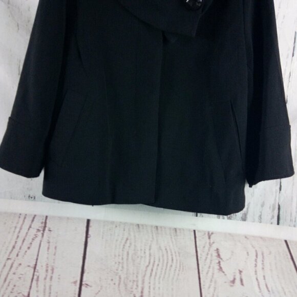Atmosphere Women's Size 12 Black Pea Coat - Picture 9 of 15